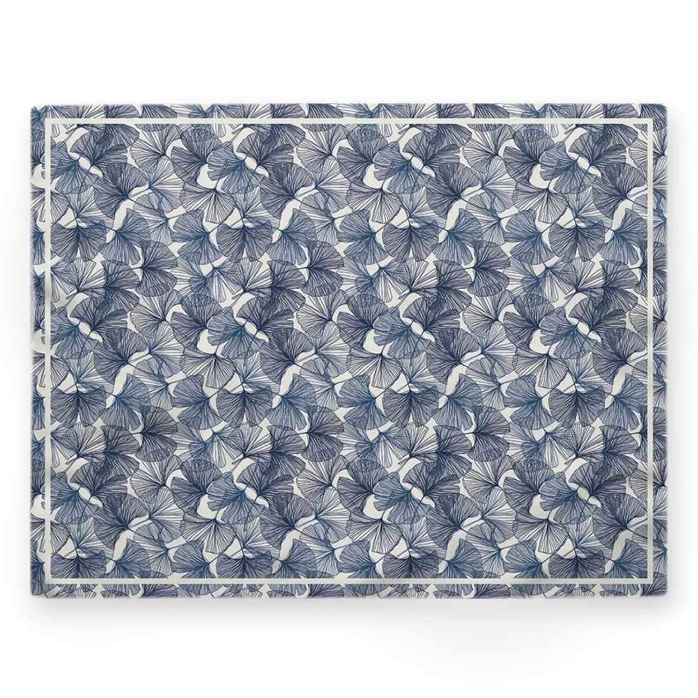 Nappe feuilles – Bleu – 140×220 cm