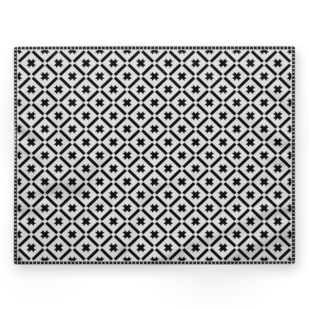 Nappe étoiles – Noir – 140×220 cm