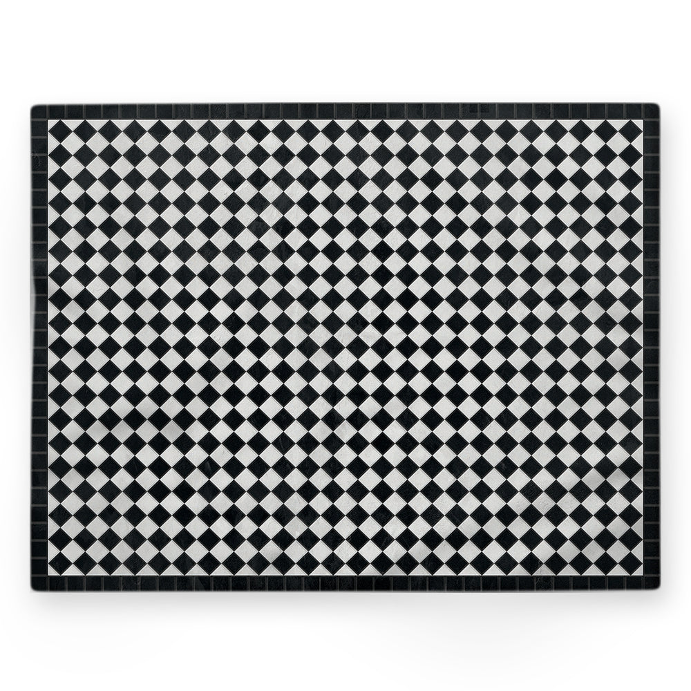 Nappe damier – Noir – 140×220 cm