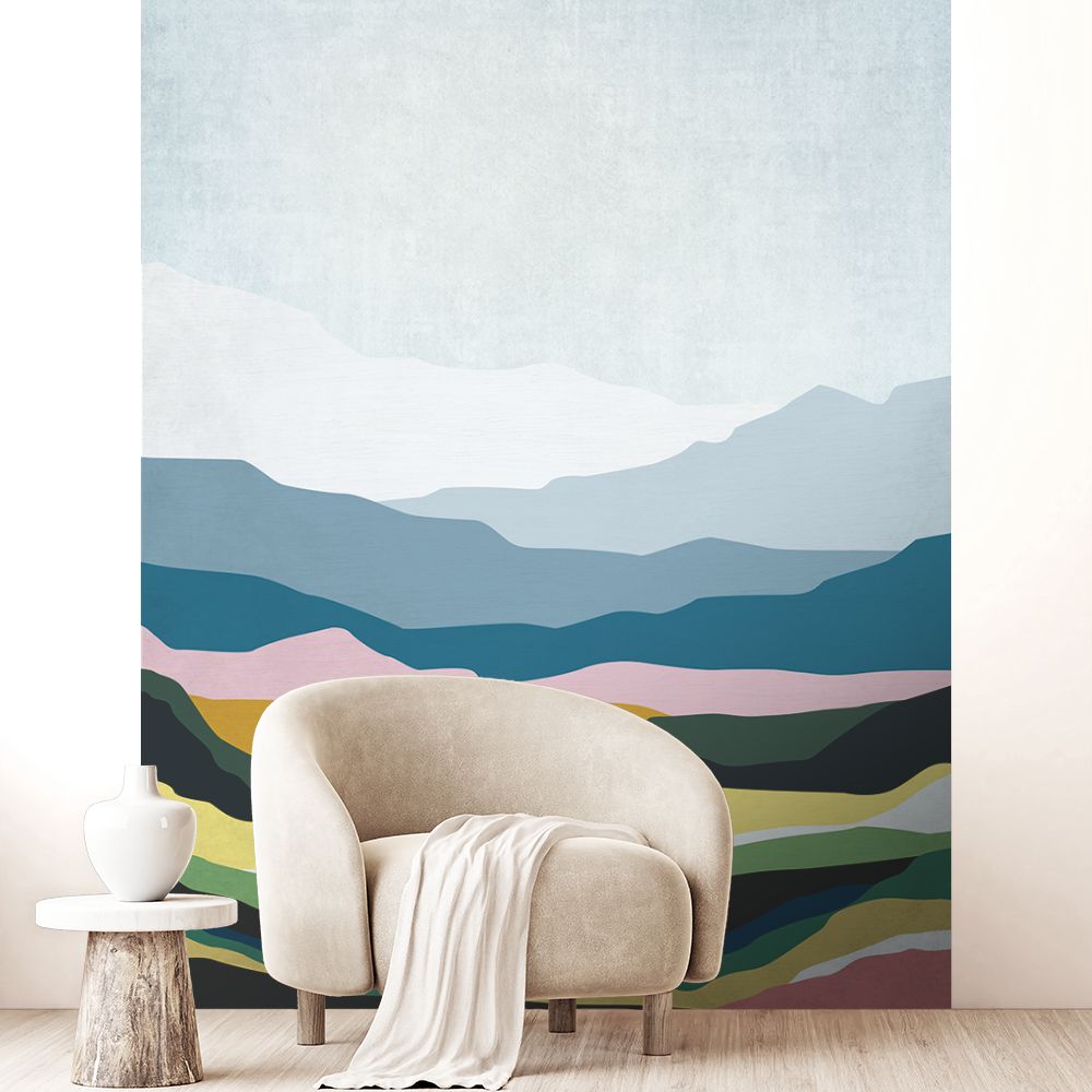 Papier peint "Couches de montagnes"
