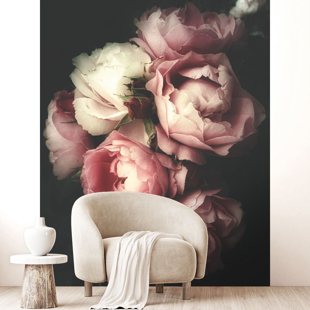 Papier peint "Bouquet de roses"