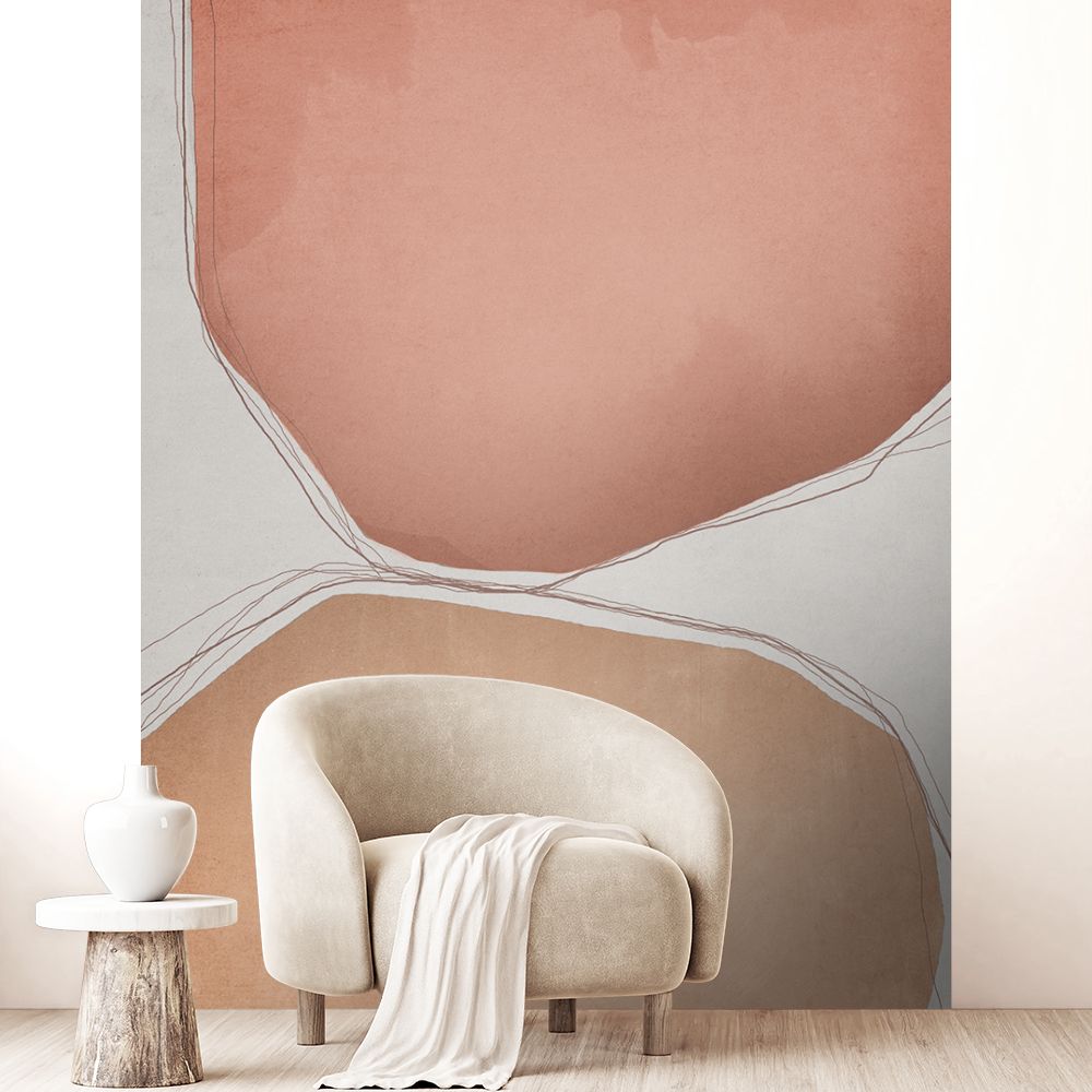 Papier peint "Formes douces apaisantes"