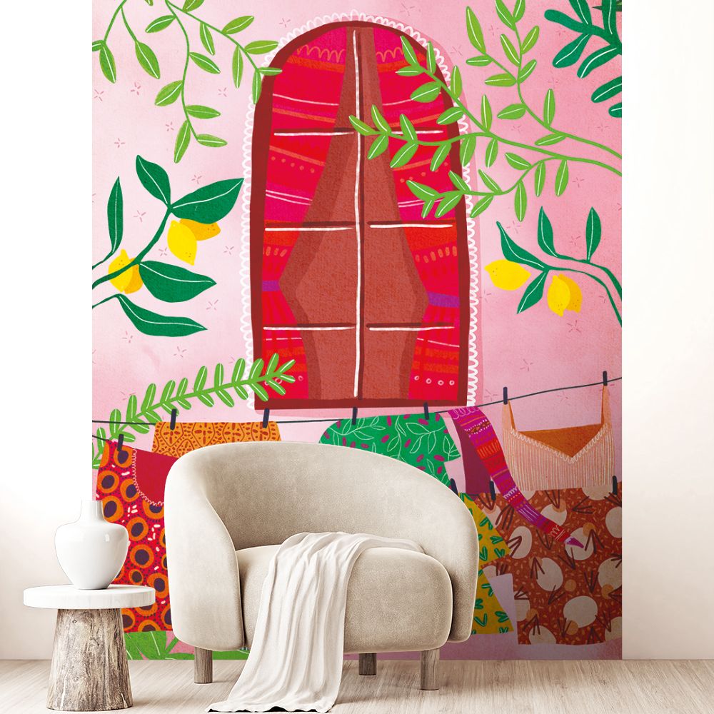 Papier peint "Scène colorée vive"