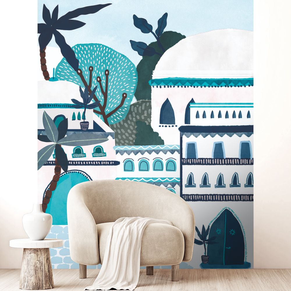 Papier peint "Éléments architecturaux exotiques"