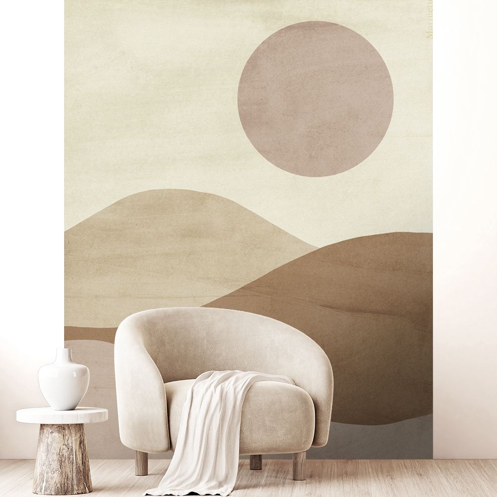 Papier peint "Formes naturelles douces"