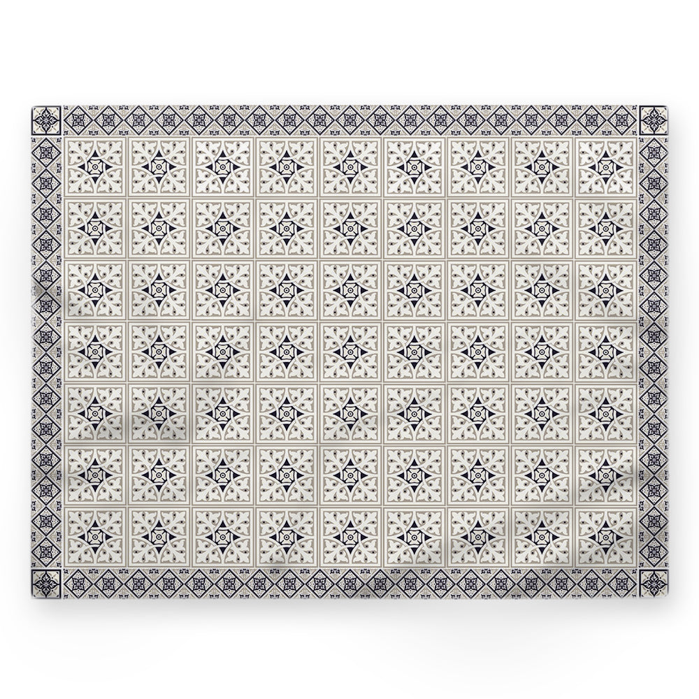 Nappe motifs géométriques – Beige – 140×220 cm