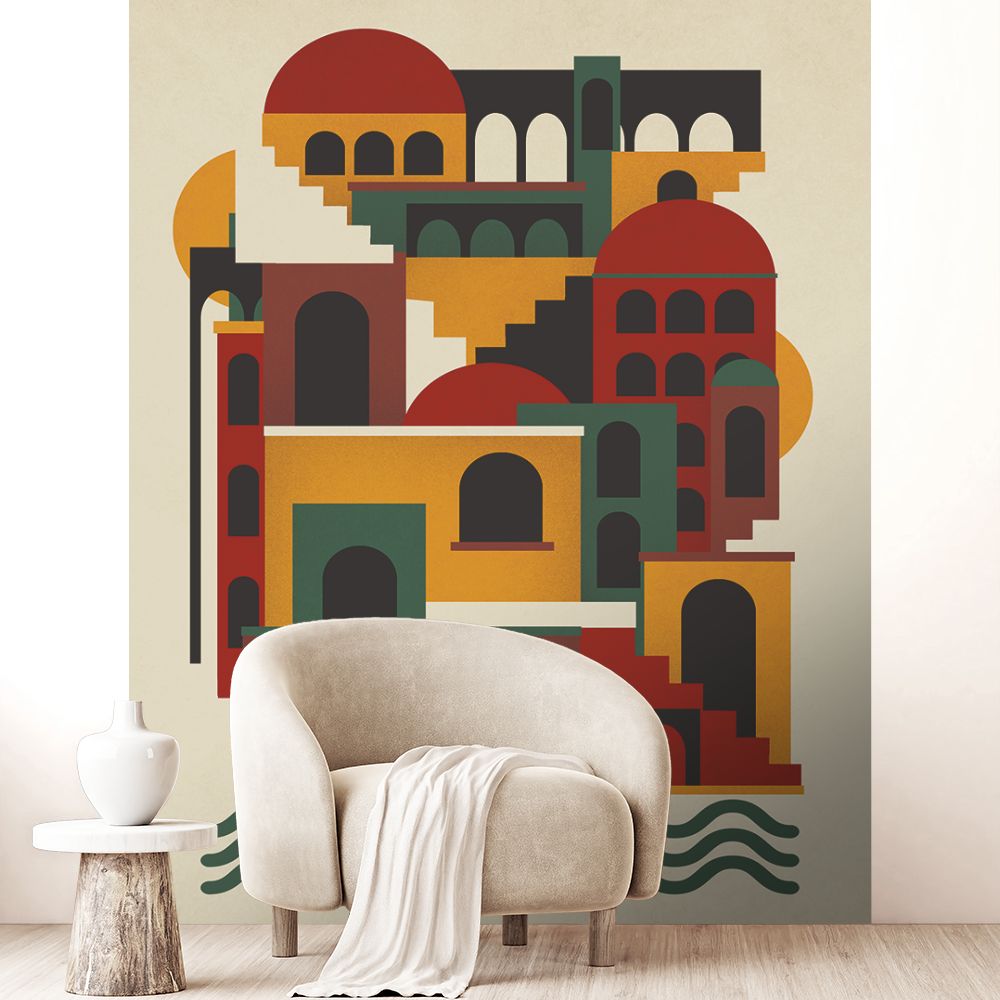 Papier peint "Architecture colorée"