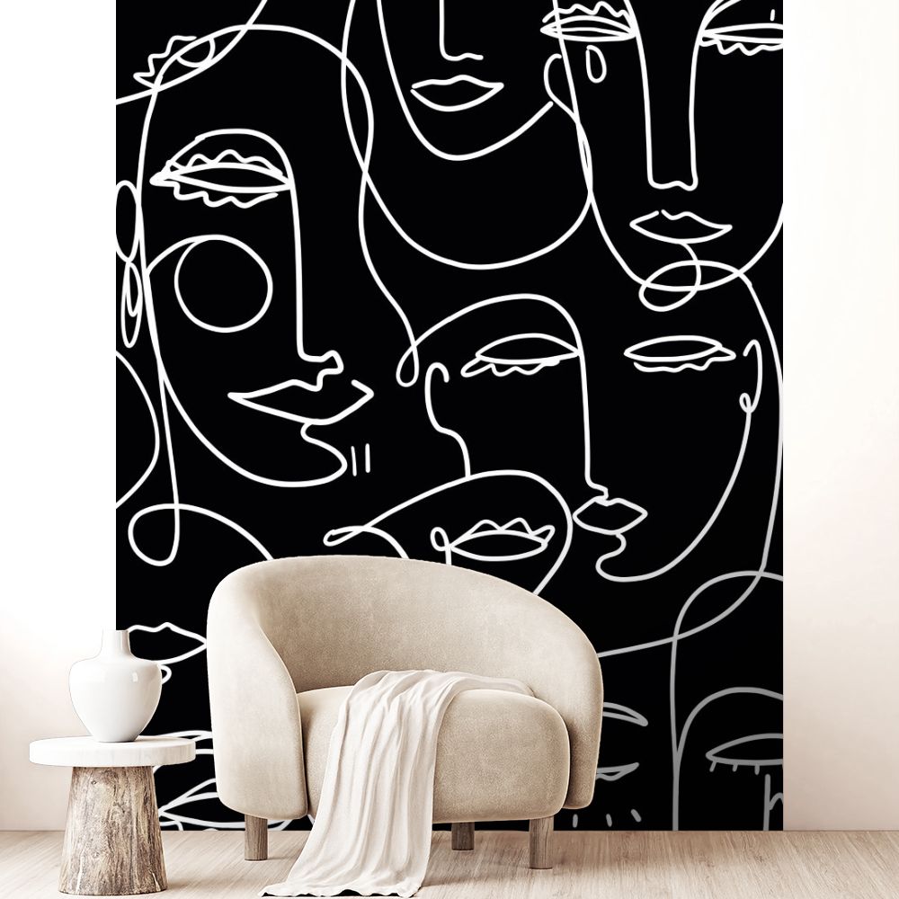 Papier peint "Lignes artistiques modernes"