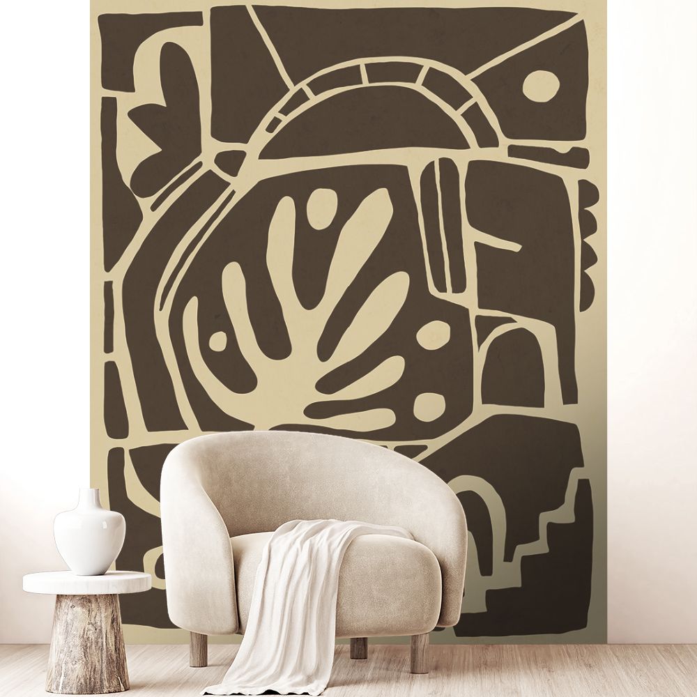 Papier peint "Motifs naturels stylés"