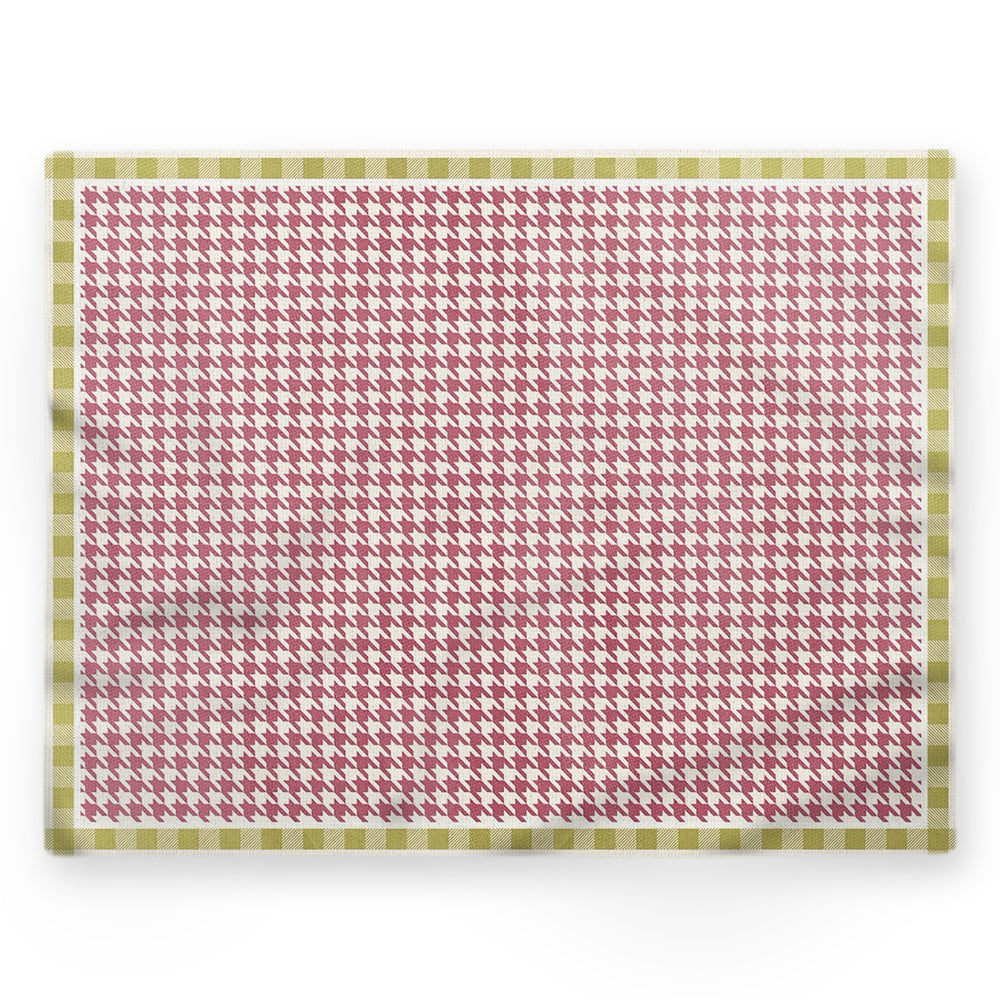 Nappe motif pied-de-poule – Violet – 140×220 cm