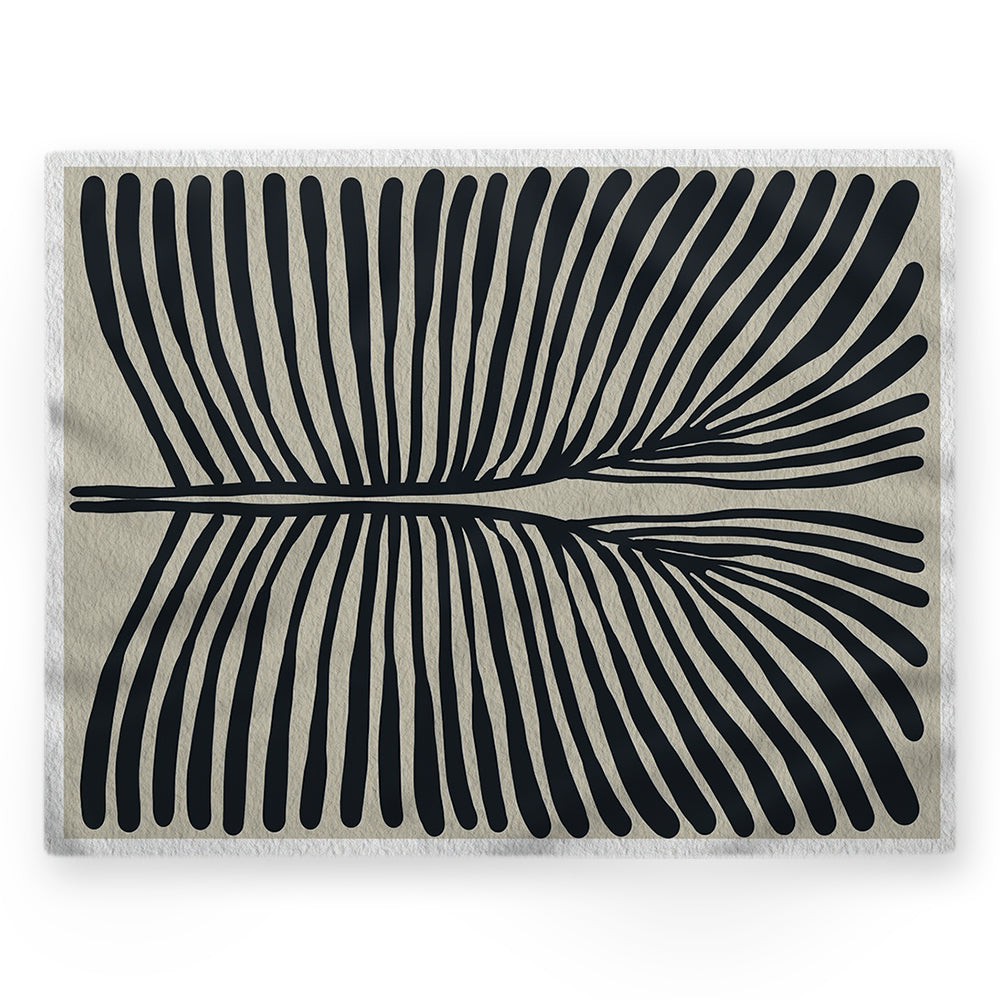 Nappe feuille – Noir – 140×220 cm