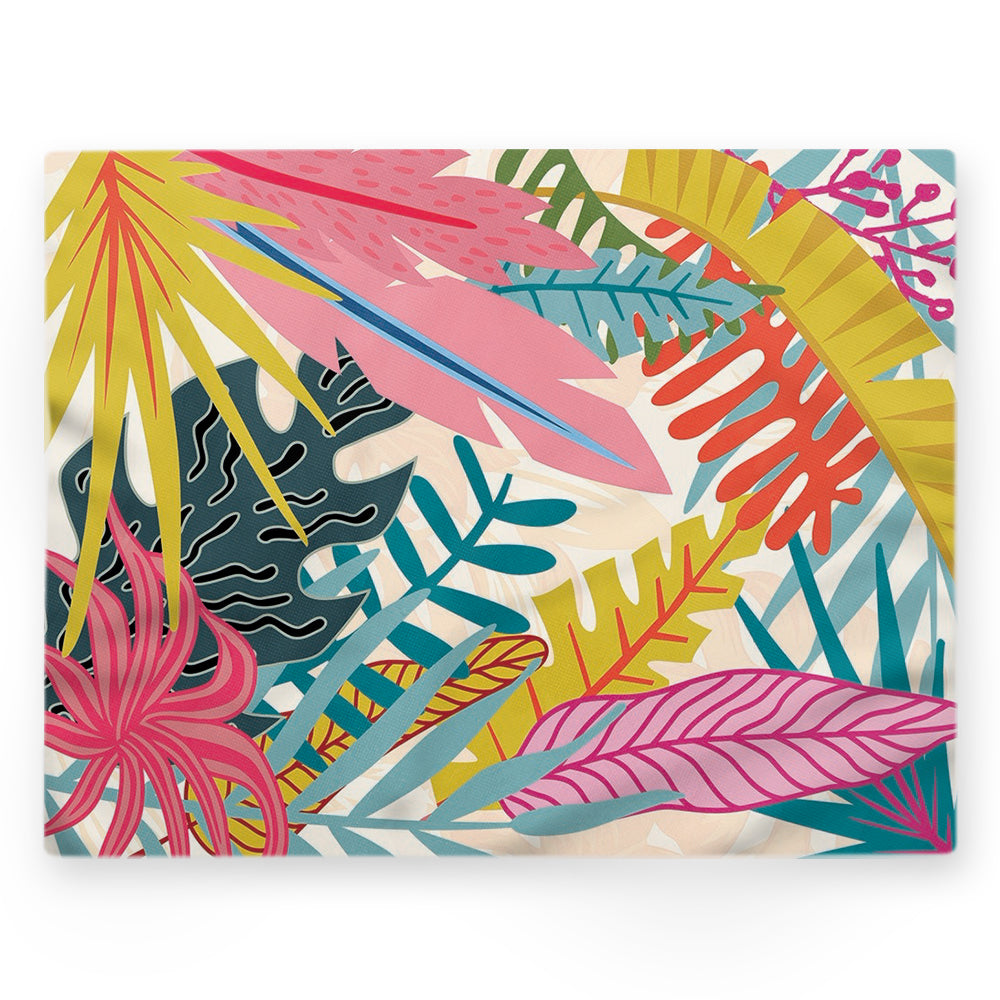 Nappe feuilles tropicales – Multicouleur – 140×220 cm