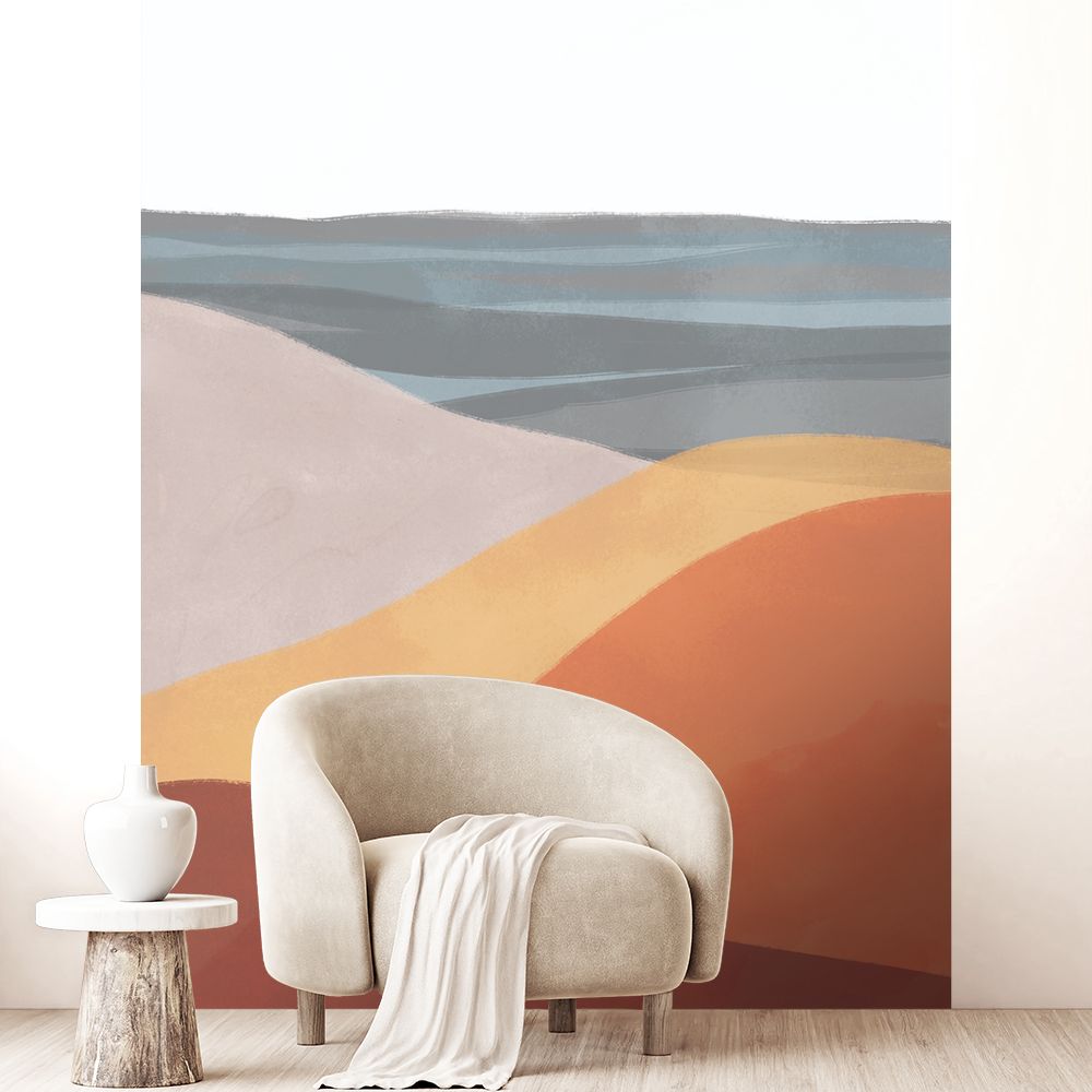 Papier peint "Vagues colorées apaisantes"