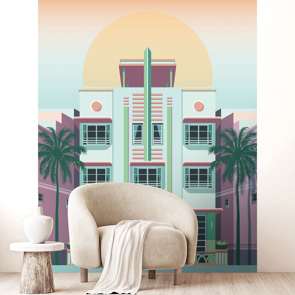 Papier peint "Art déco vibrant"