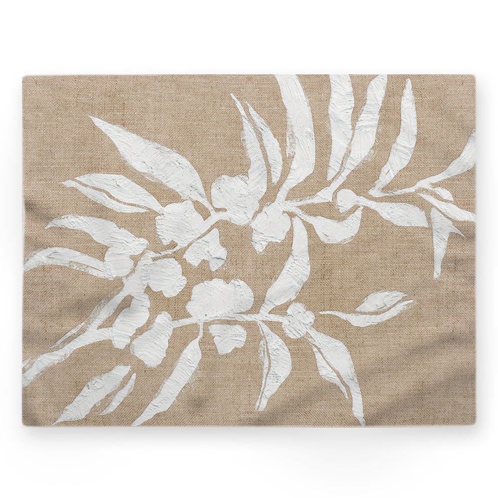 Nappe feuilles – Beige – 140×220 cm