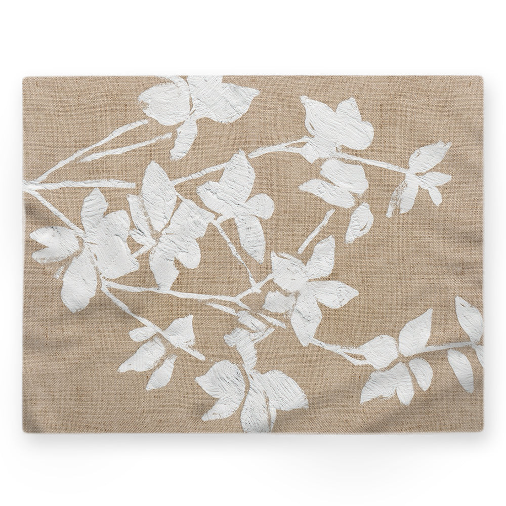 Nappe fleurs – Beige – 140×220 cm