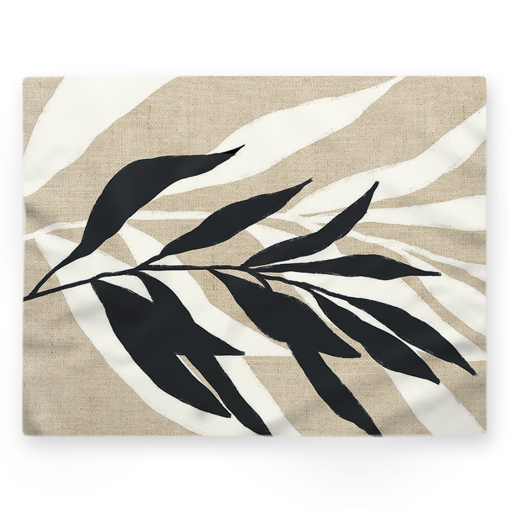 Nappe feuilles – Beige – 140×220 cm