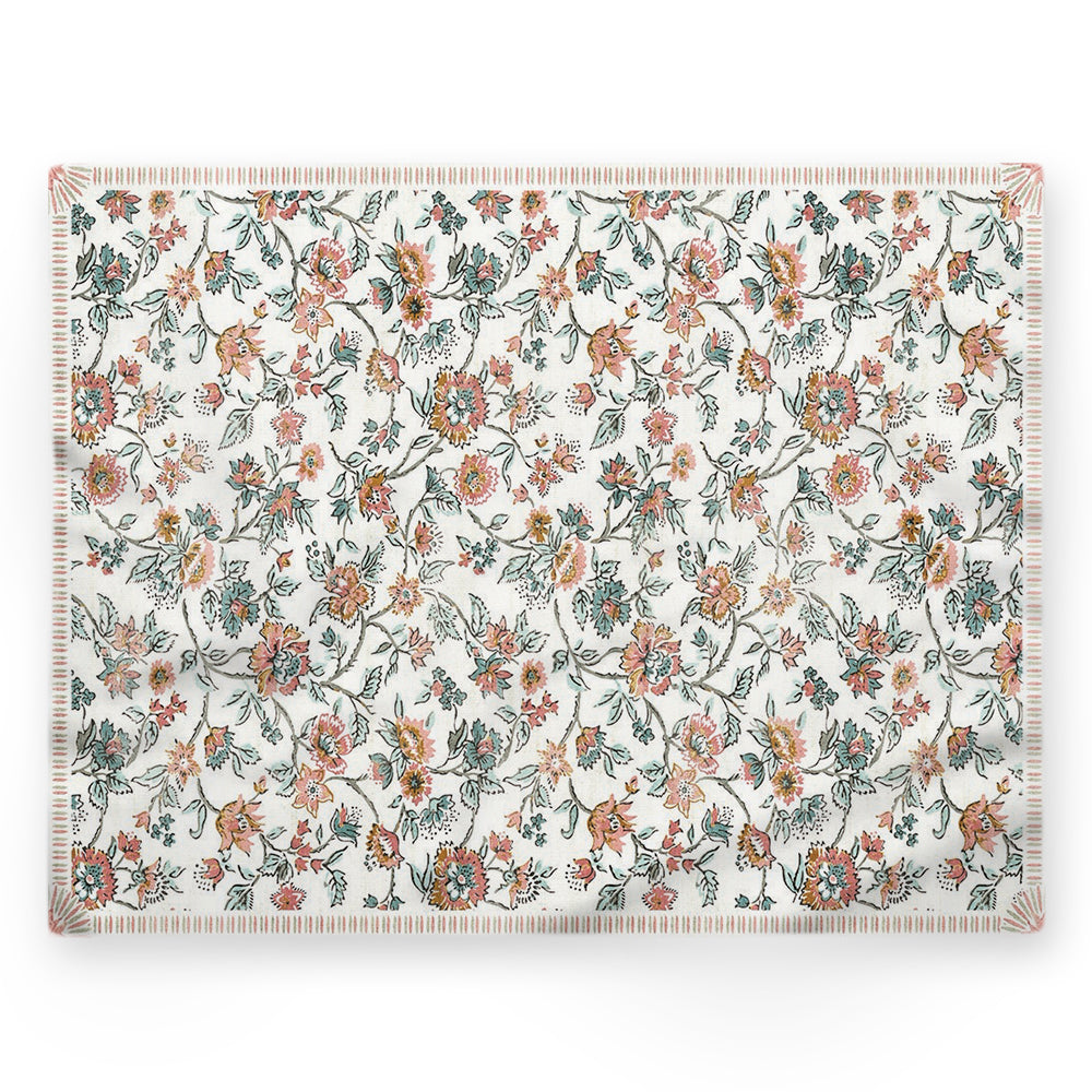 Nappe fleurs – Multicouleur – 140×220 cm