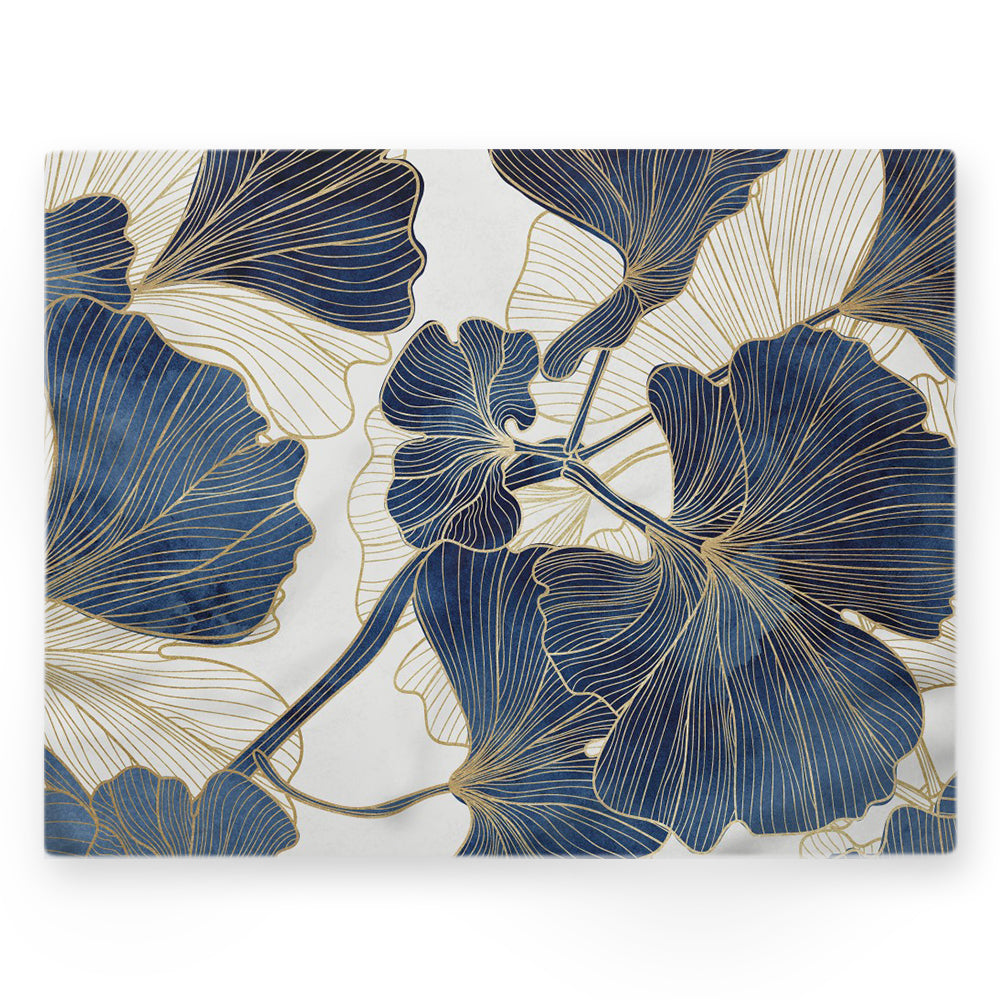 Nappe feuilles – Bleu – 140×220 cm