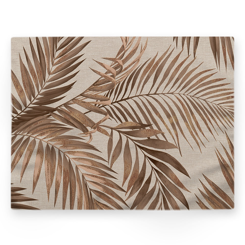 Nappe feuilles – Marron – 140×220 cm