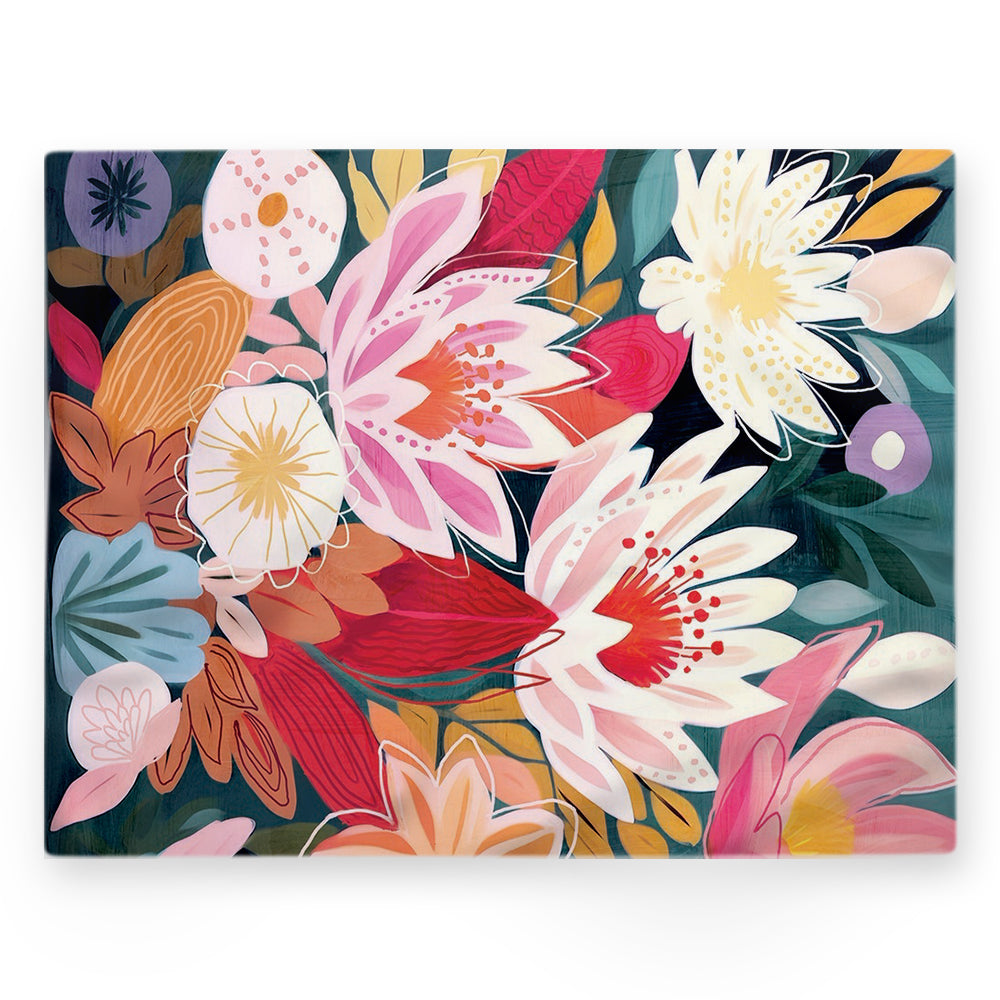 Nappe fleurs – Multicouleur – 140×220 cm