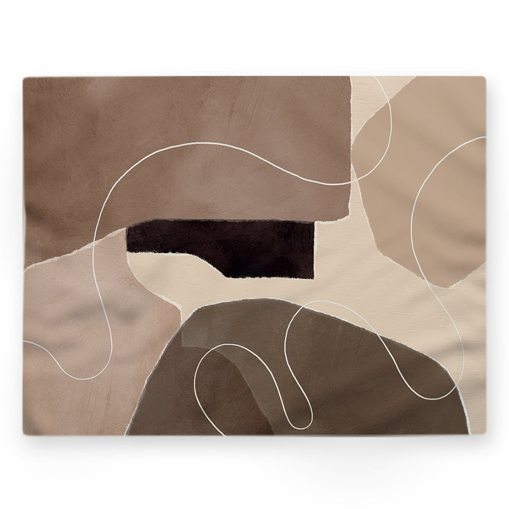 Nappe formes géométriques – Marron – 140×220 cm