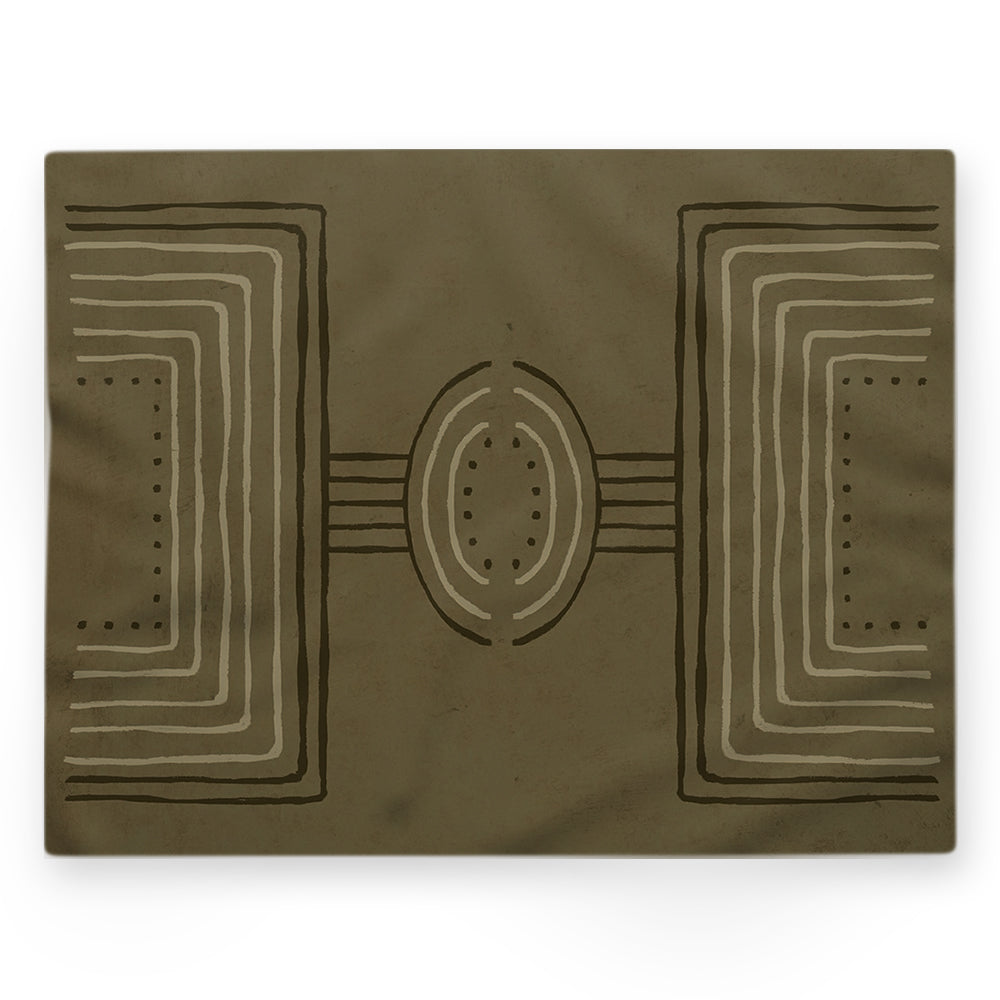 Nappe motif géométrique – Vert – 140×220 cm