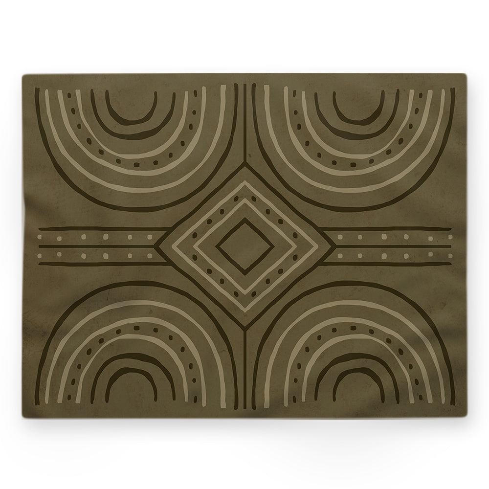 Nappe motifs géométriques – Vert – 140×220 cm