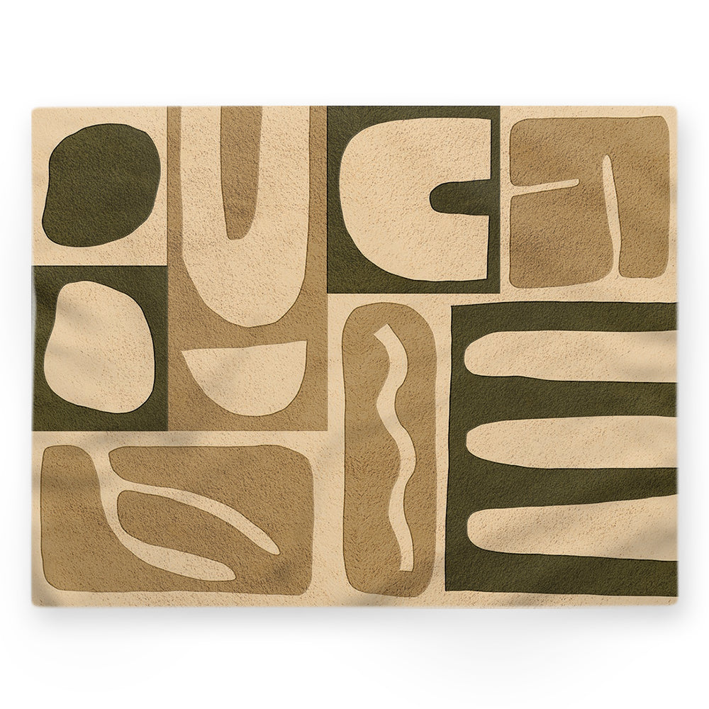 Nappe formes géométriques – Beige – 140×220 cm