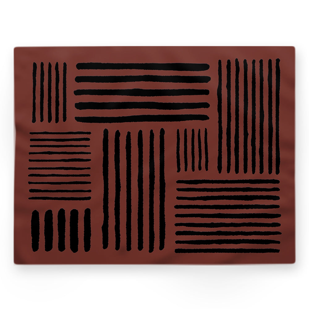 Nappe lignes – Rouge – 140×220 cm