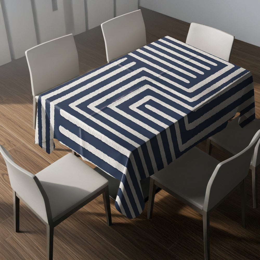 Nappe motif géométrique – mise en situation
