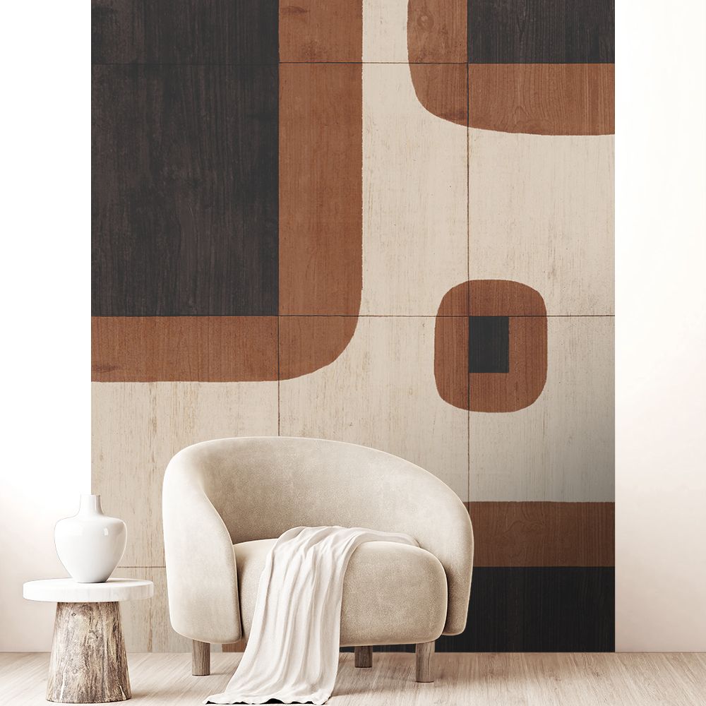 Papier peint "Formes graphiques audacieuses"