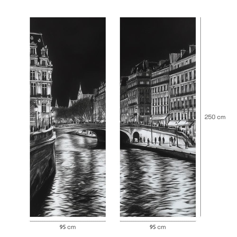 Papier peint "Scène urbaine nocturne"