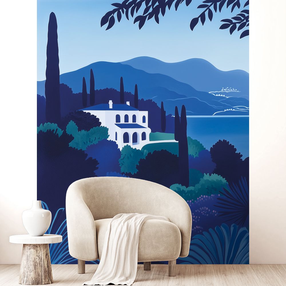Papier peint "Paysage méditerranéen reposant"
