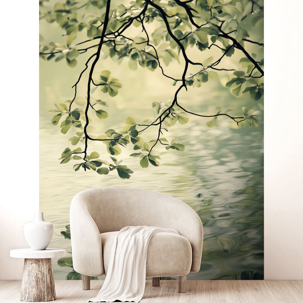 Papier peint "Reflets naturels paisibles"