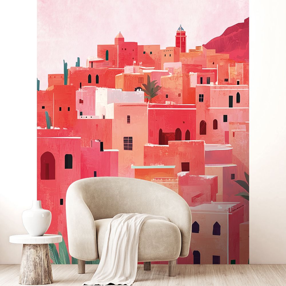 Papier peint "Village méditerranéen"