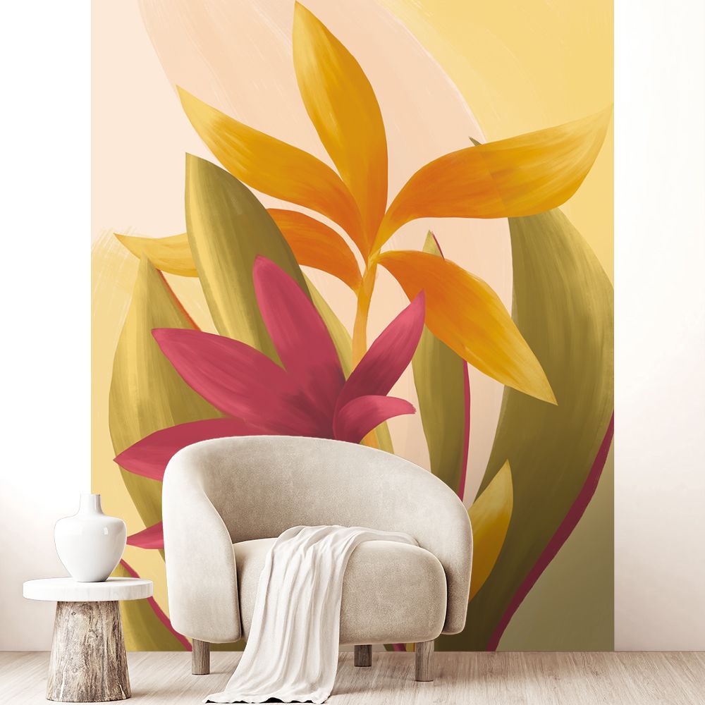 Papier peint "Fleurs vibrantes"