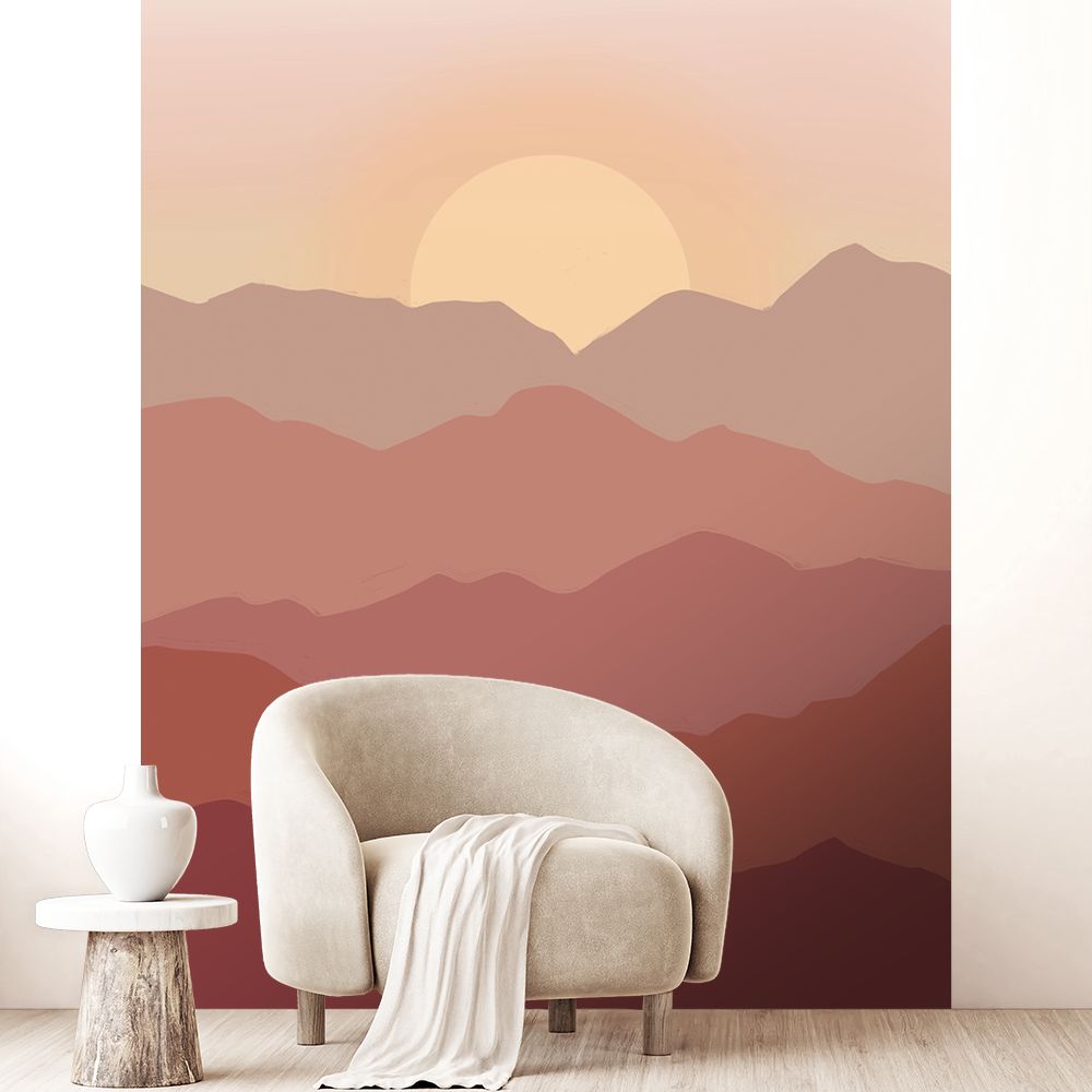 Papier peint "Coucher de soleil"