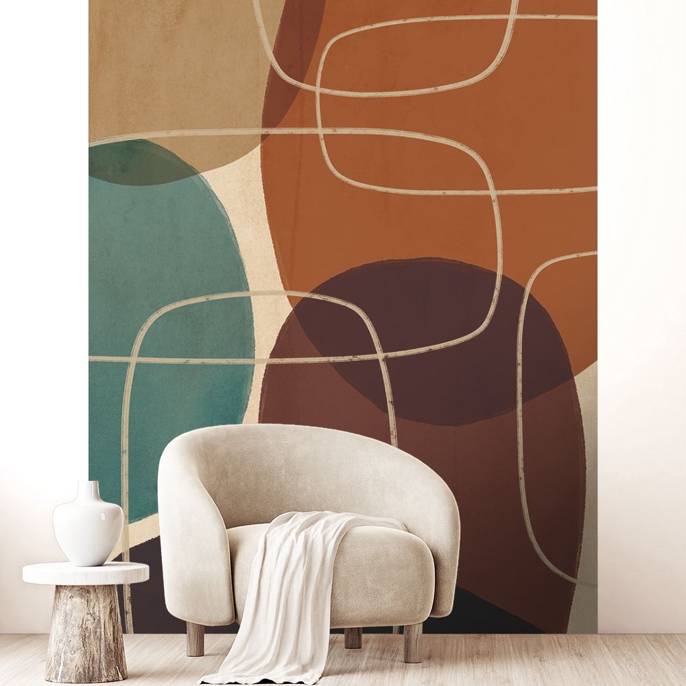 Papier peint "Motifs organiques modernes"