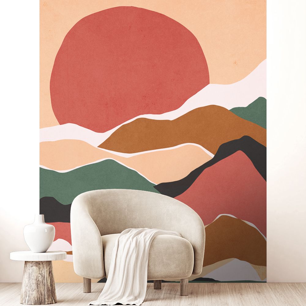 Papier peint "Paysage coloré"