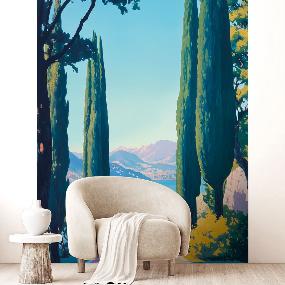 Papier peint "Vue sur lac"