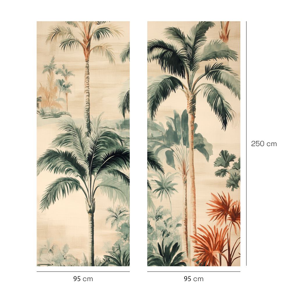 Papier peint "Palmiers tropicaux apaisants"