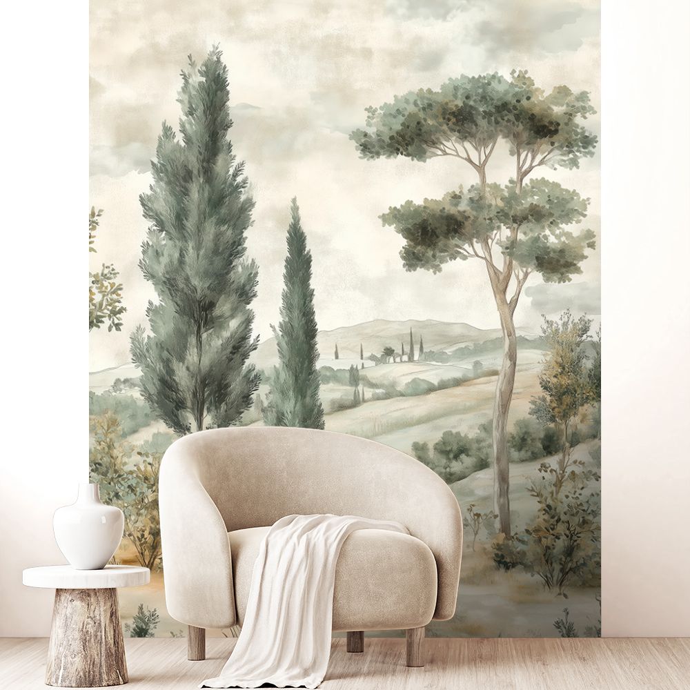 Papier peint "Paysage toscan apaisant"