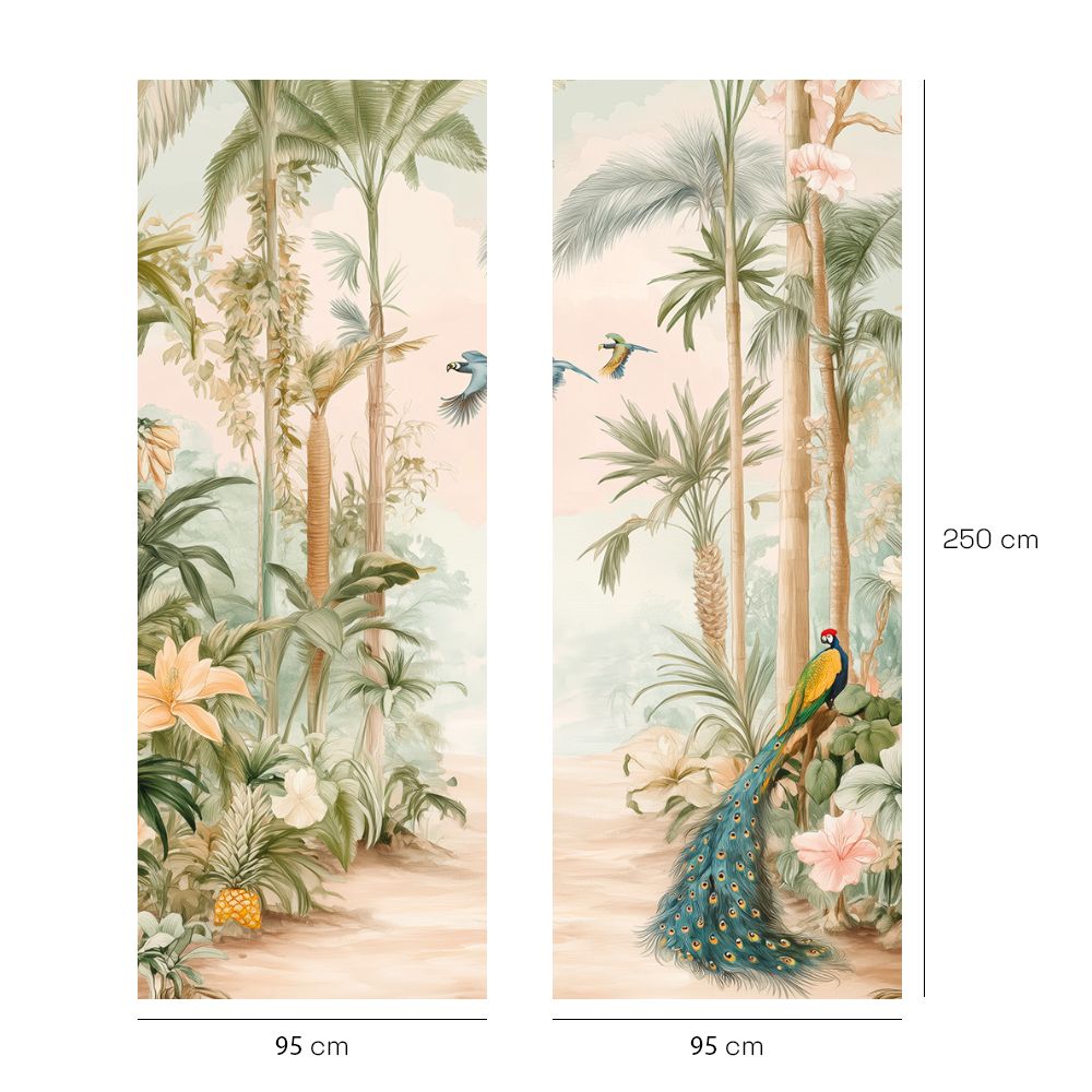 Papier peint "Paysage exotique luxuriant"