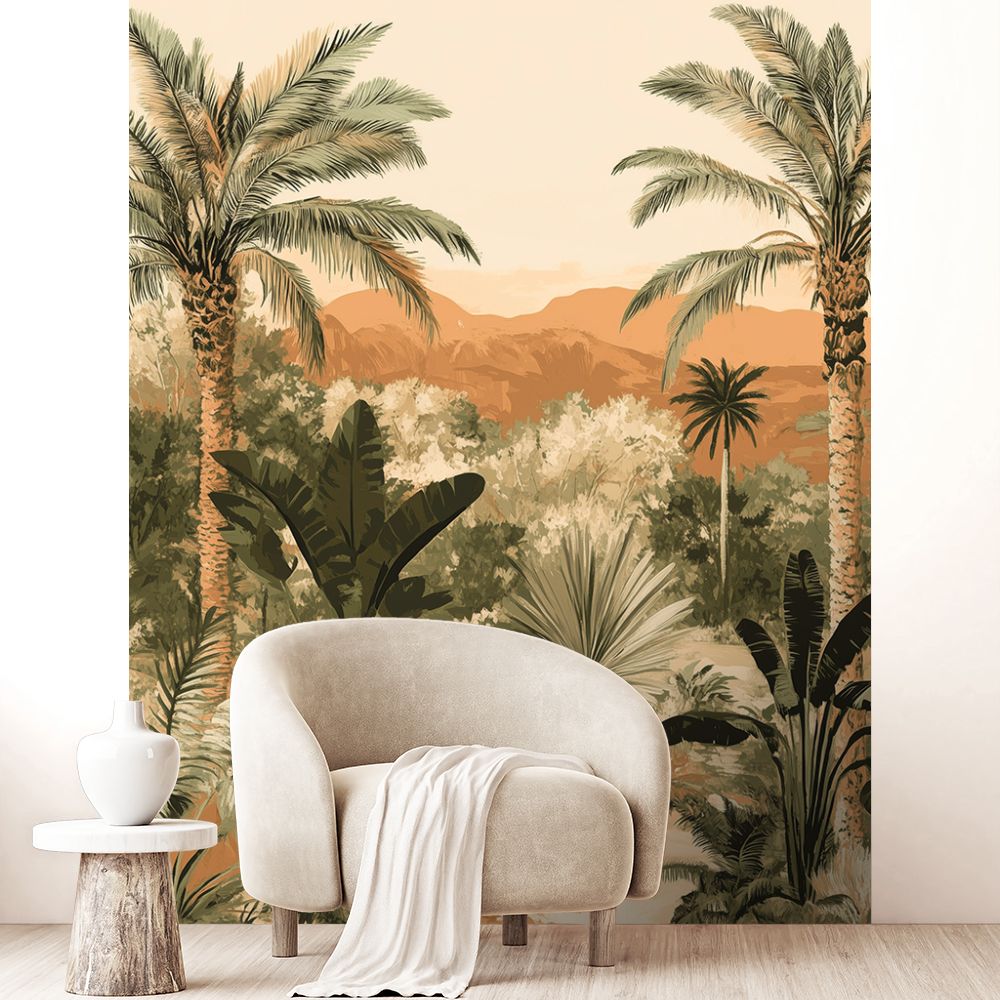 Papier peint "Paysage tropical luxuriant"