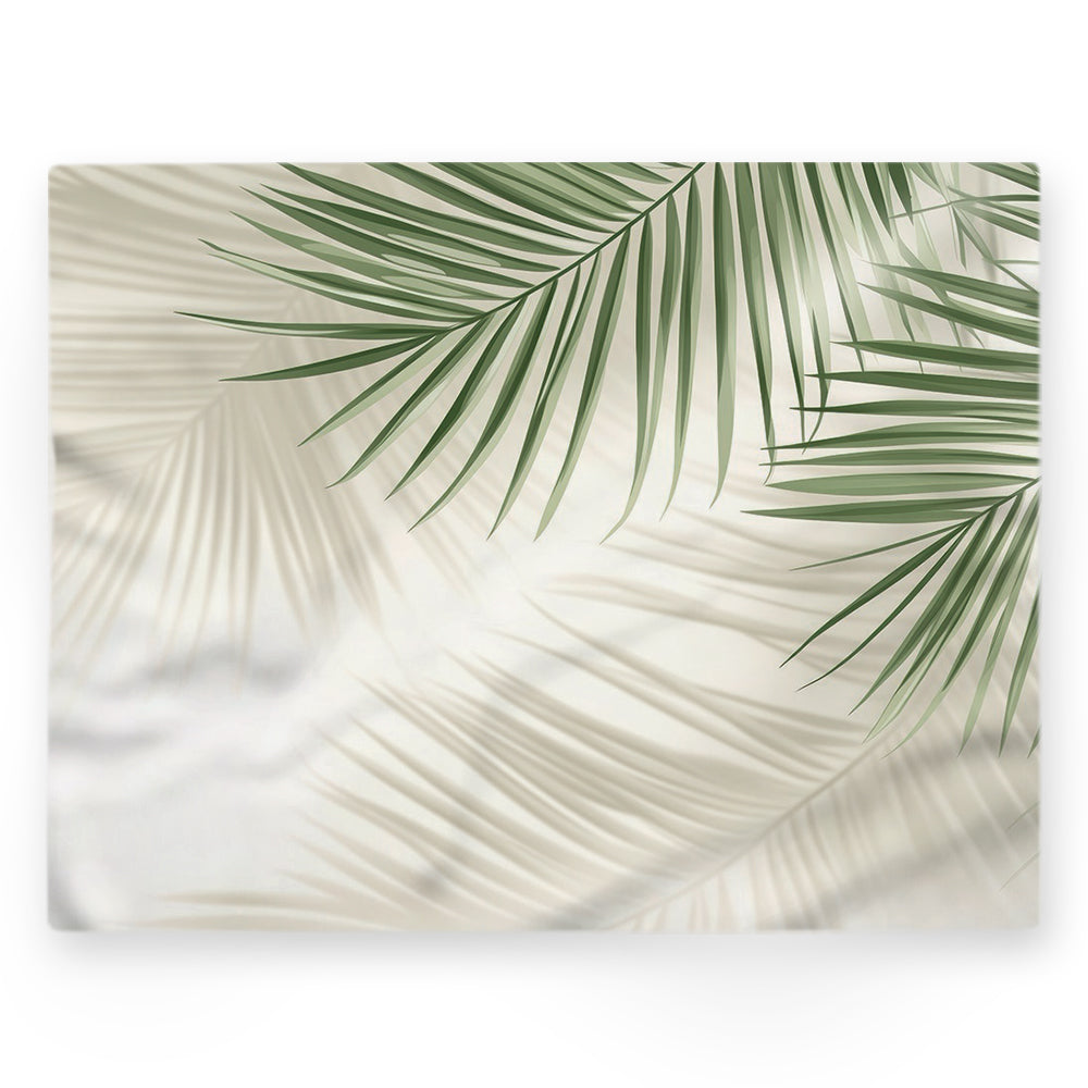 Nappe feuilles tropicales – Vert – 140×220 cm