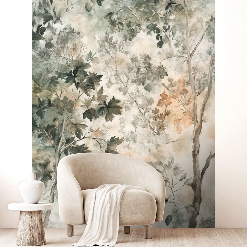 Papier peint "Forêt artistique"
