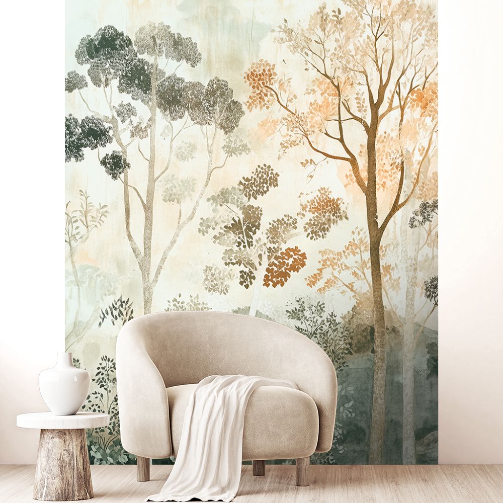 Papier peint "Arbres élégants"