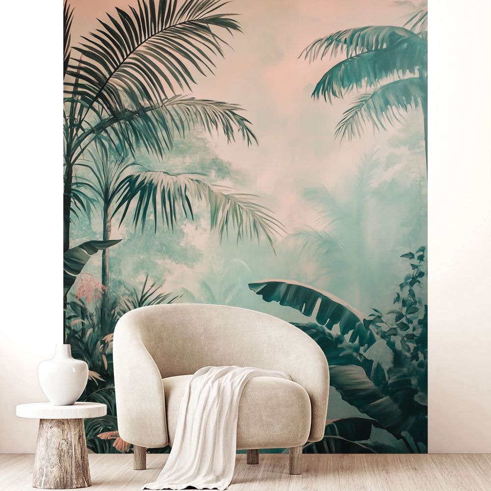 Papier peint "Paysage tropical luxuriant"