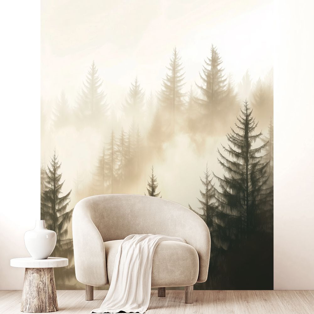 Papier peint "Forêt embrumée"